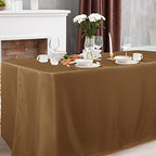 Obstal 2 Pack 8ft Tablecloths for Rectangle Tables, Coffee - Image 2