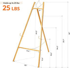 JEAWIWI Floor Easel Stand, Gold, 4-Tier Heavy Duty Metal for Wedding Sign - Image 2