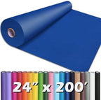 PerkHomy 24" x 2,400" (200') Blue Kraft Paper Roll for Craft Bulletin Board Paper Art Table Covering Crafting Gift Wrapping Bouquet Packing Parcel 80GSM 55LB (Blue, 24" x 200') by PerkHomy