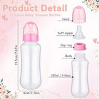 Trelaco 12 Pcs Baby Shower Bottle Chug Game, Floral, Pink - Image 2