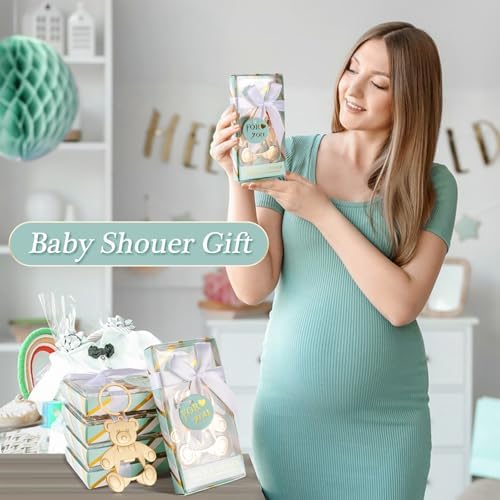 package of 24 Bear shower bottle openers, Baby shower bottle openers, baby shower gifts, gifts for guests（green） - Image 3