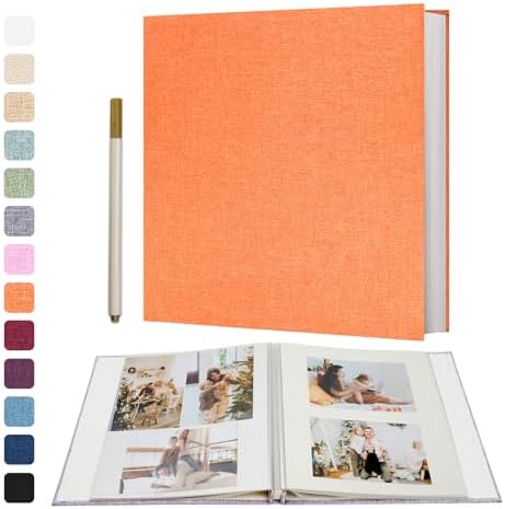 Vienrose Self Adhesive Photo Album, 60 Pages, 11 x 10.6 in, Orange by Vienrose