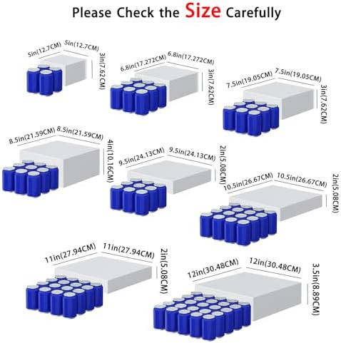 8 Pcs White Acrylic Boxes for Display as Buffet Risers and Stands, Food Risers for Party, Table, Stands, including 12", 11", 10.5", 9.5", 8.5", 7.5", 6.8", 5" (Extra Large, 8Pcs, White) - Image 3