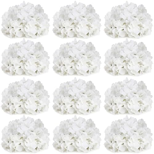 11.81 Inch White Hydrangea Flower Balls for Centerpieces by DIYDOFUN
