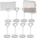 Jofefe 24Pcs Unique Table Number holders with 24Pcs Place Cards, Place Card Holder, Table Card Holders, Table Number Stands, Photo holder Name Card Picture Clips for Wedding, Birthday Party by Jofefe