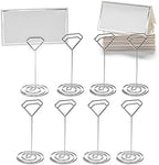 Jofefe 24Pcs Unique Table Number holders with 24Pcs Place Cards, Place Card Holder, Table Card Holders, Table Number Stands, Photo holder Name Card Picture Clips for Wedding, Birthday Party by Jofefe