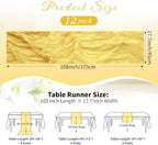 Light Yellow Boho Cheesecloth Table Runner 12 Pack 17x108 Inch Sheer Gauze - Image 2