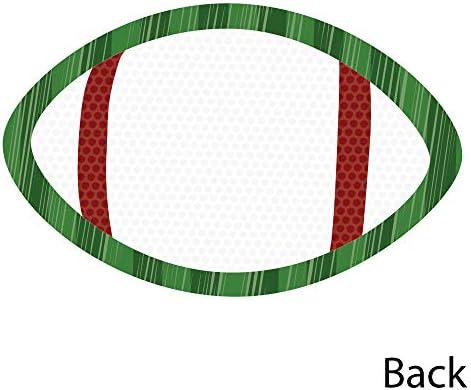 Big Dot of Happiness End Zone - Football - Shaped - Baby Shower or Birthday Party Thank You Note Cards with Envelopes - Set of 12 (Pack of 2) - Image 6