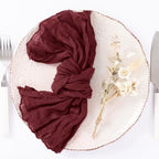 DeZerlor Burgundy Washable Cheesecloth Napkins Set of 50 for Wedding Party - Image 4