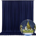 10 x 7 Feet Navy Blue Backdrop Curtain for Partie, Background Curtains for Photoshoot, Birthday, Wedding, Halloween, Thanksgiving, Christmas Day, New Year Party Decorations 5Ft x 7Ft, 2 Panels by ZEBMOON