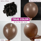 Bezente Brown Balloons Latex Party Balloons - 100 Pack 12 inch Round Helium Dark Premium Boho Coffee Brown Balloons and Electric Balloon Pump Multiple - Image 2