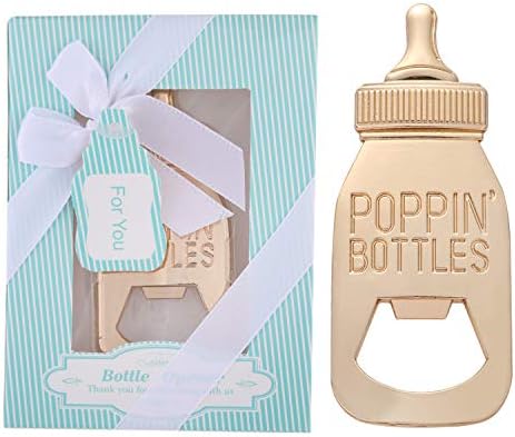 24pcs Poppin Bottle Bottle Opener Baby Shower Favors Gift for Boy with Exquisite Packaging Box,Baby Shower Souvenirs For Guests Boy Baby Shower Party Decor Supplies by WeddParty (Blue A, 24) - Image 4