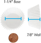 CybrTrayd No.6 Glassine Paper Approximately 14,000 Pieces – 1-1/4” Base, 7/8” Wall Candy Cups, White - Image 4
