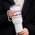 Team Girl Gender Reveal Pink Baby Shower It's A Girl Stainless Steel Travel Tumbler - Image 4