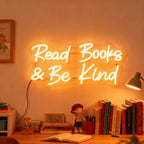 Read Books And Be Kind Neon Sign for Wall Decor, Dimmable Neon Light Signs for Bedroom LED Signs for Classroom Bookstore Library Study Reading Study Room Decoration - Image 4