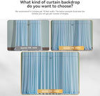 Ledido 10×10ft Blue Tulle Backdrop Curtain with Light(8 Panels 5×10ft) - Image 4