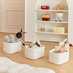 R RUNKA Small Cotton Rope Basket – Storage Bin for Organizing (10.6" x 6.7" x 6.7"), Bathroom Storage Basket for Shelf, Counter & Closet（White） - Image 4