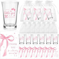 36 Sets Pink Bow Baby Shower Acrylic Shot Glasses A Sweet Little Girl is on Her Way Shot Glasses Coquette Bow Cups Bulk with Thank You Card Bag Bow Theme Party Gifts for Guest Gender Reveal by Unknown