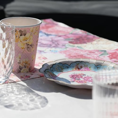 Talking Tables 144 x Bulk Pack Floral Disposable Paper Plates Pretty Fancy Plates Afternoon Tea Party Table Decorations for Birthday Mother`s Day Baby Shower Wedding, Bridal Shower 6.7 Inches - Image 4