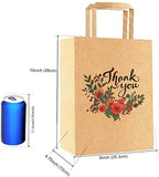 50Pcs 10x8x4.7 Thank You Gift Bags Bulk, Thank You Bags for Business Small, Sturdy Brown Paper Small Gift Retail Bag Bulk (A) - Image 5
