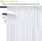 White Sequin Backdrop Curtain 4 Pack 2ft x 8ft Backdrop Birthday Background - Image 6