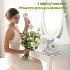 Audio Guest Book Wedding Phone can Record Customized Audio Guest Books for Weddings, banquets and Parties, and it Supports Playing Guests' Voice Message Information on The Device Itself.White - Image 3