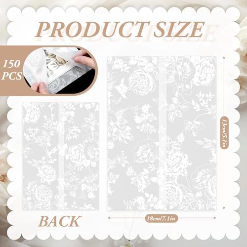 Fullhawl 250 Pcs Vellum Jackets for 5x7 Invitations Bulk,Rose - Image 3