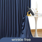 4 Panels Navy Blue Backdrop Curtain for Parties Wedding Wrinkle Free 20ft x 10ft Backdrop Drapes Panels for Baby Shower Gender Reveal Birthday Photo Photography Polyester Fabric Background Decoration - Image 6