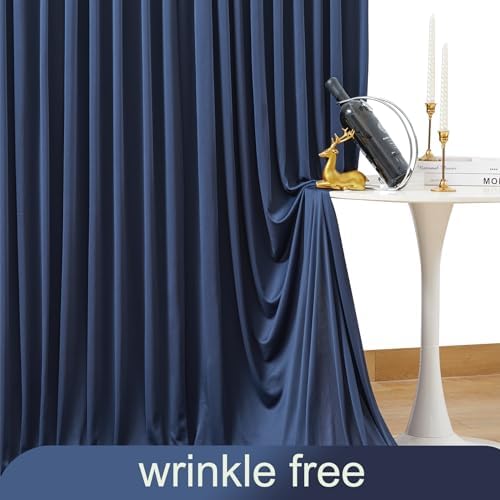 10ft x 10ft Navy Blue Backdrop Curtain for Parties Wedding Wrinkle Free Backdrop Drapes Panels for Baby Shower Gender Reveal Birthday Photo Photography Polyester Fabric Background Decoration - Image 6
