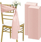 fani 60 PCS Satin Chair Sashes, 7x78 Inch, Rose Gold by fani