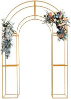 U-Shaped Metal Arched Flower Rack for Wedding Decorations and Celebrations, 5 x 7.5 FT Wedding Arch Frame for Birthday, Party, Baby Shower - Image 2