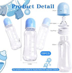 Funny Bottle Chug Baby Shower Drinking Game for 15 Guests, Includes 15 Pack 8.5oz Baby Bottles with Nipples & Standing Wood Framed Sign, Western Cowboy Baby Shower Favors & Party Activities(Blue) - Image 3