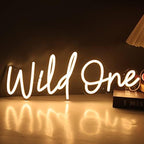 Britrio Wild One Neon Light Sign Baby Shower Girl Boy 1st Birthday Party by Britrio