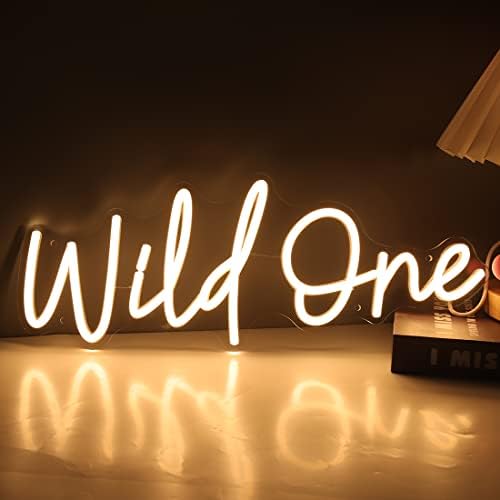 Britrio Wild One Neon Light Sign Baby Shower Girl Boy 1st Birthday Party by Britrio