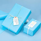 Vanhench 36" x 2400" (200') Sky Blue Wrapping Paper Roll - Image 3