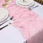 12 Pack Pink Cheesecloth Table Runner 10Ft 23 x 120 Inch - Image 6