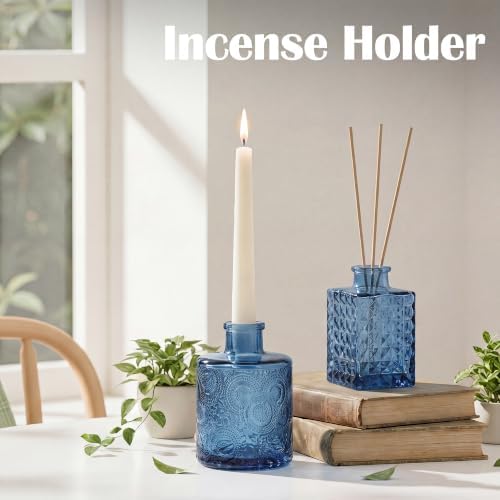 Glass Bud Vases in Bulk Small Mini Dark Blue Vase for Flowers 40pc - Image 6