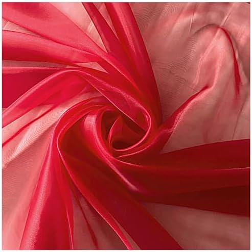 60 Yard Organza Fabric 44" Wide for Wedding Event Décor - Red - Image 4