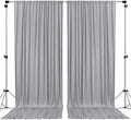AK TRADING CO. 10 feet x 8 feet IFR Polyester Backdrop Drapes Curtains Panels with Rod Pockets - Wedding Ceremony Party Home Window Decorations - Silver by Fabrics%7CEventDecor%7CCrafts%7CUpholsteryFoam