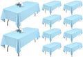 Showgeous 60x102 Inch Light Blue Rectangle Tablecloth 10 Pack Fit 6FT Table by Showgeous