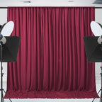 ESGOTBME 10x10ft Wrinkle Free ‌Burgundy Backdrop Curtain for Parties Soft Fabric Drapes Wedding ‌Curtain Backdrop for Birthday Party Decorations Background for Photography 5x10ft, 2 Panels - Image 7