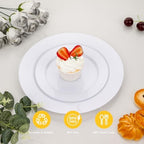Goodluck 200PCS White Plastic Plates, Heavy Duty Disposable Plates - Image 3