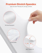 VEVOR 100 Pcs White Chair Covers Polyester Spandex Chair Cover Stretch Slipcovers for Wedding Party Dining Banquet Flat-Front Chair Covers - Image 3