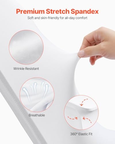 VEVOR 100 Pcs White Chair Covers Polyester Spandex Chair Cover Stretch Slipcovers for Wedding Party Dining Banquet Flat-Front Chair Covers - Image 3