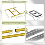 EMART Balloon Arch Stand 7.5 X 6.2FT Set of 2 Gold Half Wedding Arch Stand - Image 5