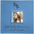 Personalized Photo Album, Engraved Religious Cross Leatherette Photo Album, Holds 200 4" x 6" Photos, Baptism Picture Album, First Holy Communion Keepsake, Confirmation Gift by GiftsForYouNow