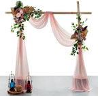 Pack of 2 Wedding Arch Drape Panel Fabric 30" x 40ft - Dusty Rose - Image 2
