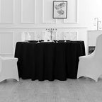 Fokitut 6 Pack Waterproof Round Tablecloth, 108 Inch, Stain Resistant and Wrinkle Polyester Table Cloth, Fabric Table Cover for Kitchen Dining, Wedding, Party, Holiday Dinner-Black - Image 5