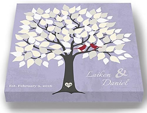 MuralMax Personalized Wedding Signing Tree Canvas Guest Book Wall Art by MuralMax