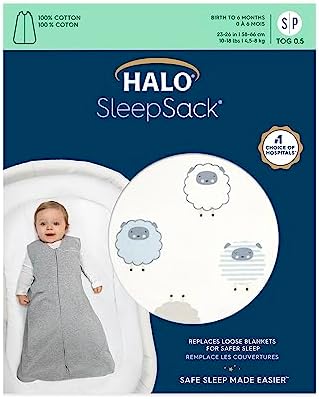 HALO SleepSack, 100% Cotton Wearable Blanket, Swaddle Transition Sleeping Bag, TOG 0.5 - Image 2